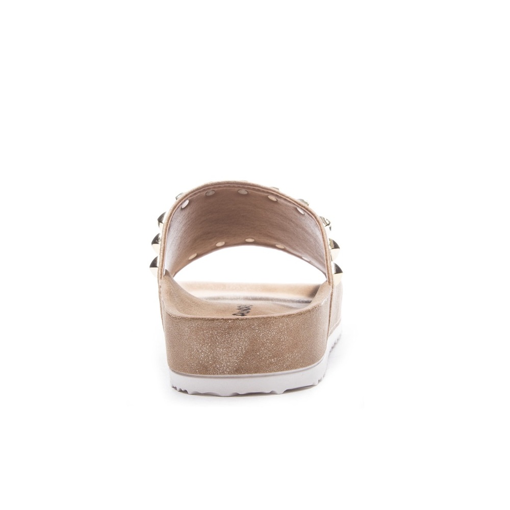 Tan studded Qiana Flatform slides - Picture 4 of 6